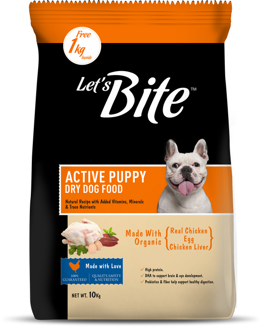 Let's Bite Active Puppy Dog Food – 10kg