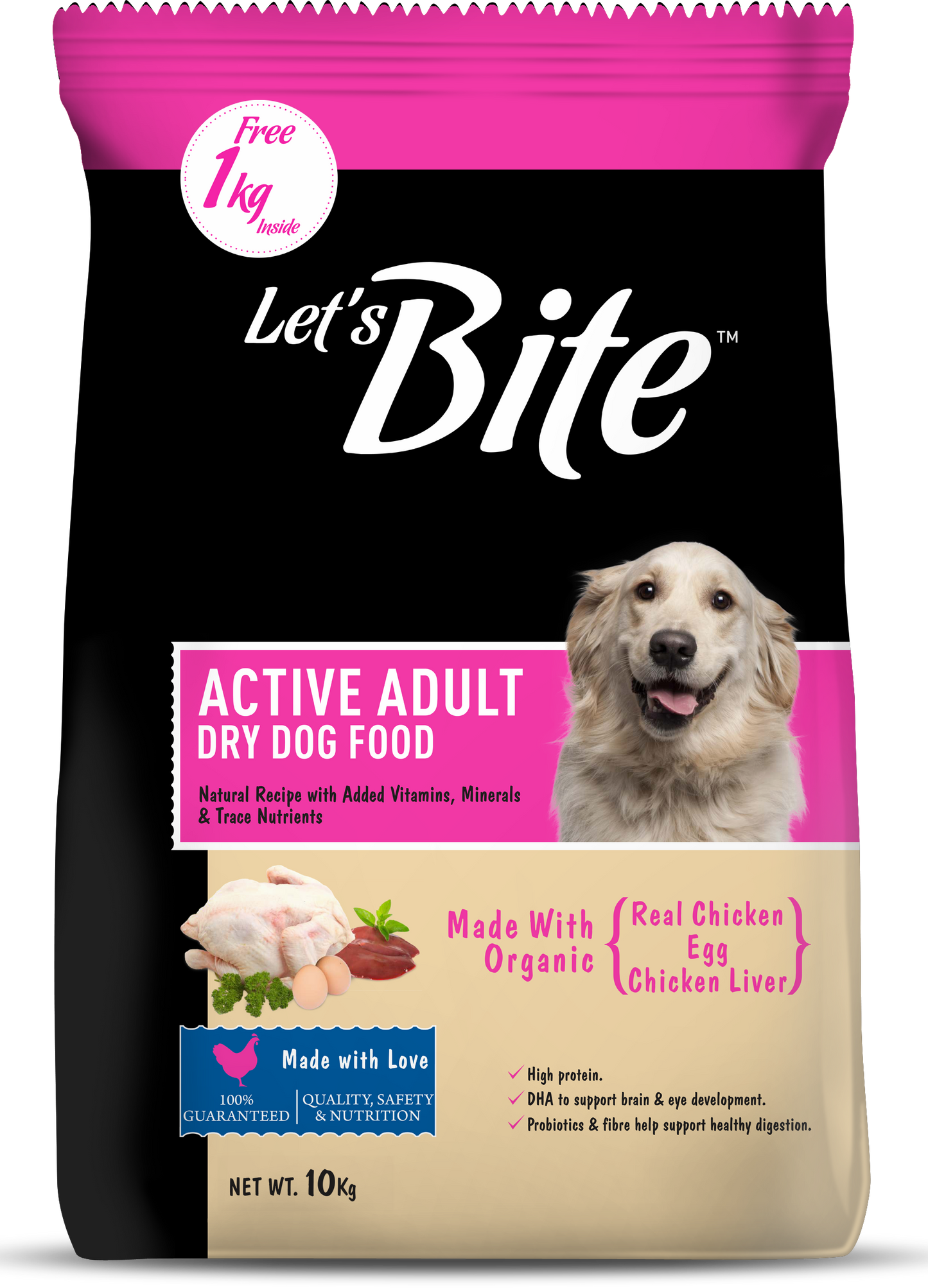 Let's Bite Active Adult Dog Food – 10kg