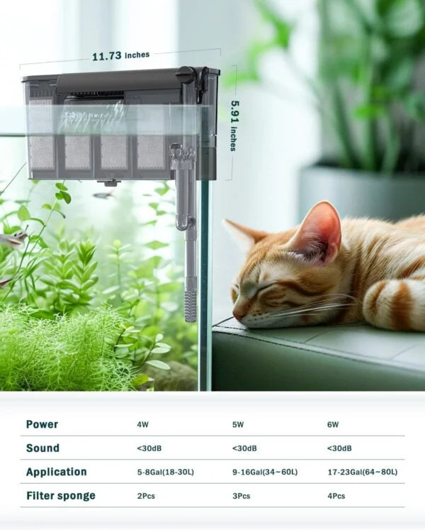 AQQA Waterfall Hang-On-Back Multifunction Filter