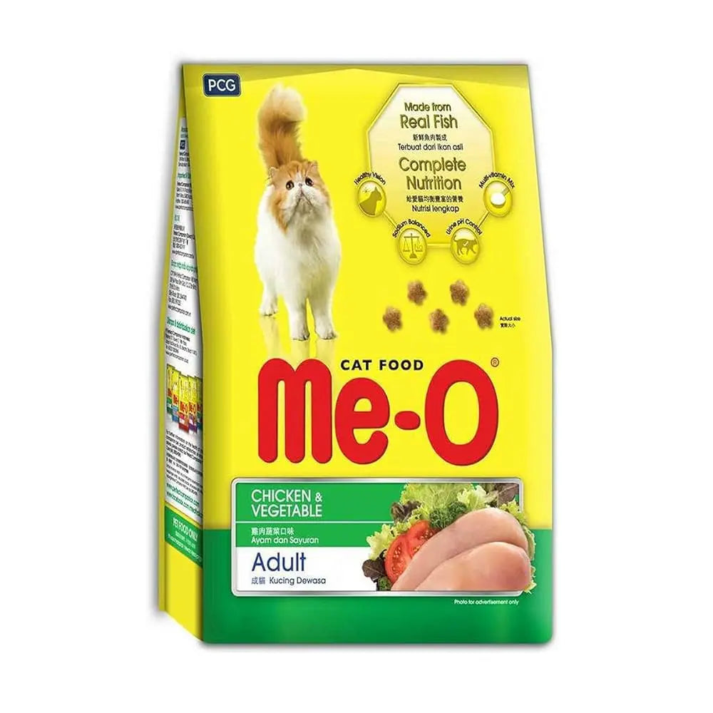 Me-O Chicken and Veg Flavoured Cat Food - 1.2Kg pack front