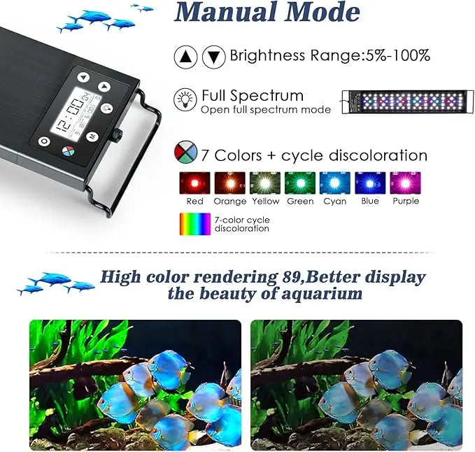 AQQA 24/7 Professional Aquarium LED Light pack front