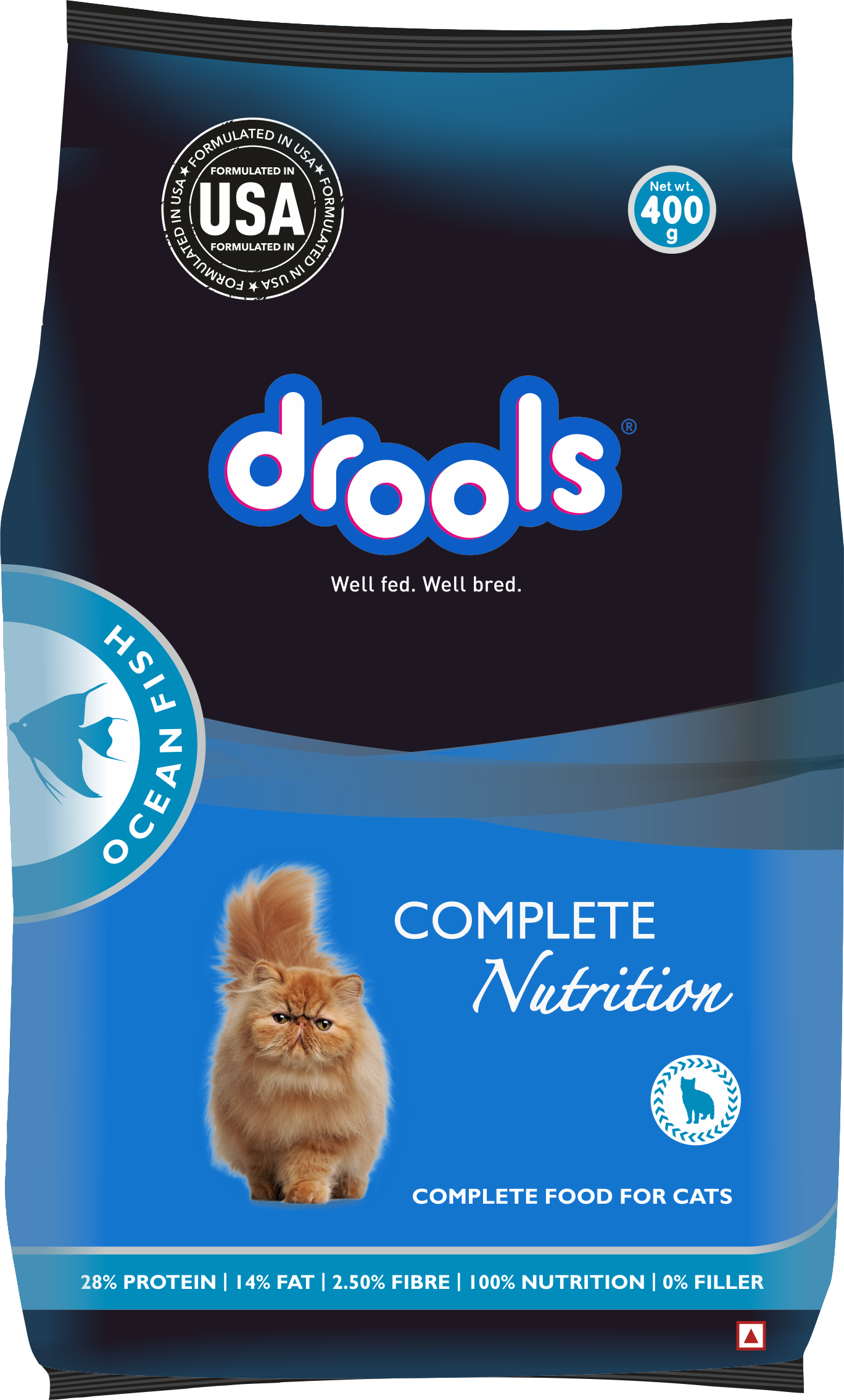 Drools Ocean Fish Adult Cat Food – 400 g