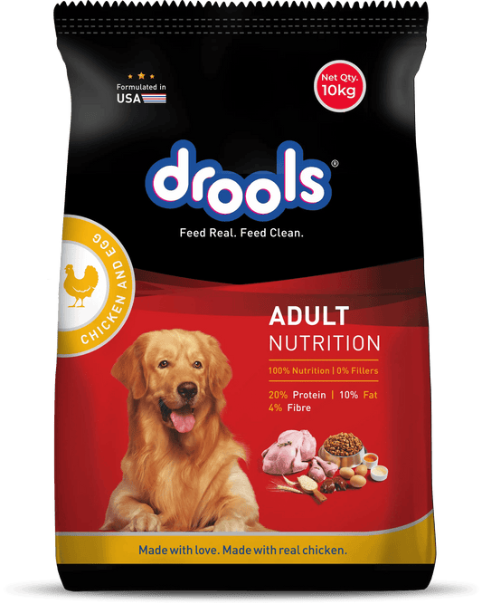 Drools Chicken and Egg Adult Dry Dog Food – 10kg