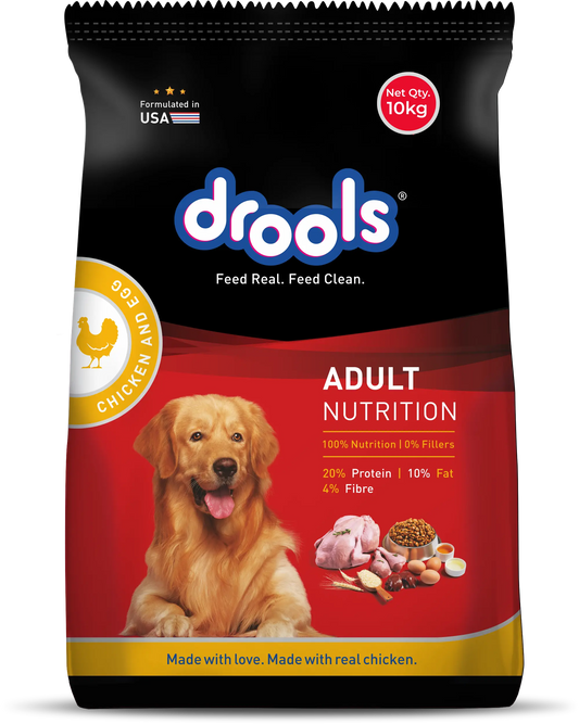 Drools Chicken and Egg Adult Dry Dog Food – 10kg Drools