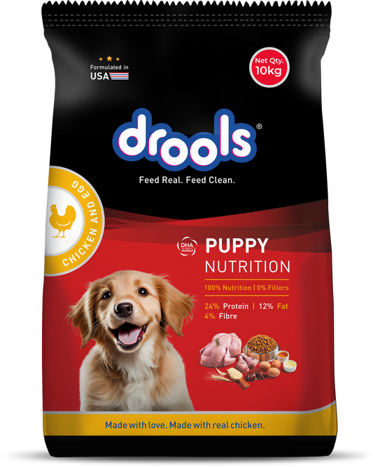 Drools Chicken and Egg Puppy Dry Dog Food – 10kg