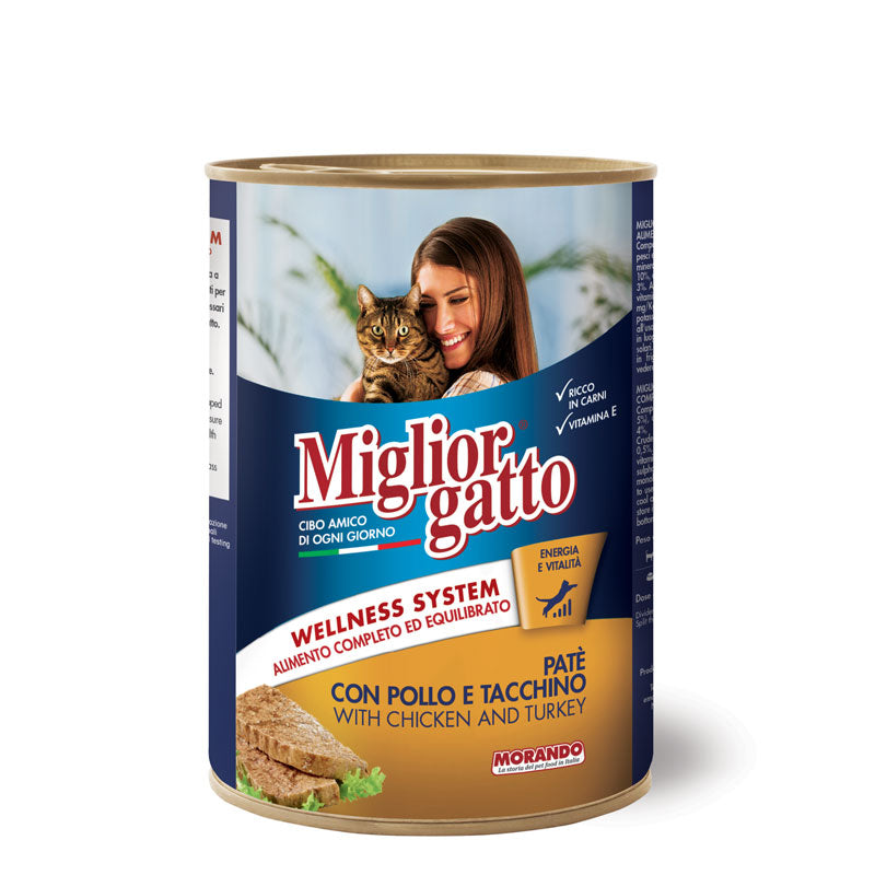 Migliorgatto Paté with Chicken and Turkey – 400 g