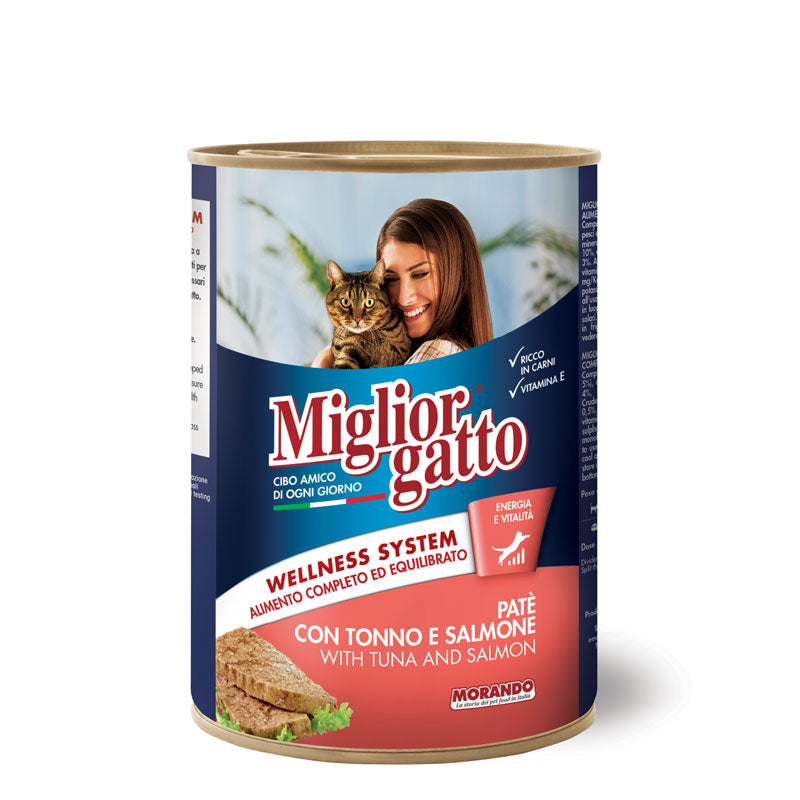 Migliorgatto Paté with Tuna and Salmon – 400 g