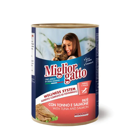 Migliorgatto Paté with Tuna and Salmon – 400 g