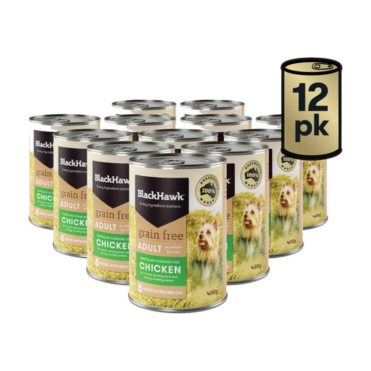BlackHawk Grain Free Chicken Wet Food For Dogs - Bundle Pack (12 x 400g) pack front