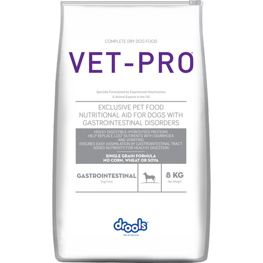 VET-PRO Gastrointestinal Dry Dog Food 8kg – front of pack