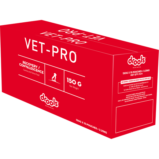 VET-PRO Recovery Gravy box of 15 pouches – front