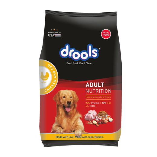 Drools Chicken and Egg Adult Dog Food - 400g - front pack