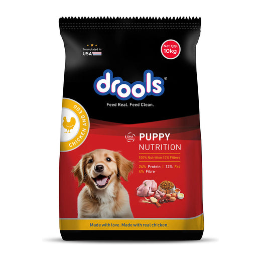 Drools Chicken and Egg Puppy Dry Dog Food - 10kg - front pack