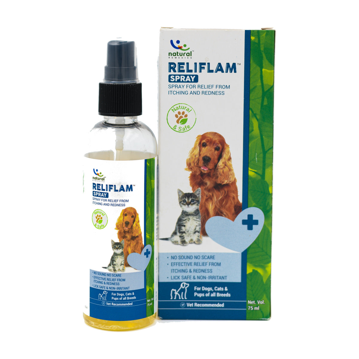 Natural Remedies Reliflam Anti-Itch Spray 75ml pack front