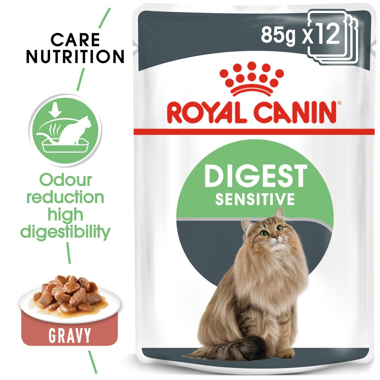 Royal Canin Digest Sensitive – Thin Slices in Gravy 12 × 85g