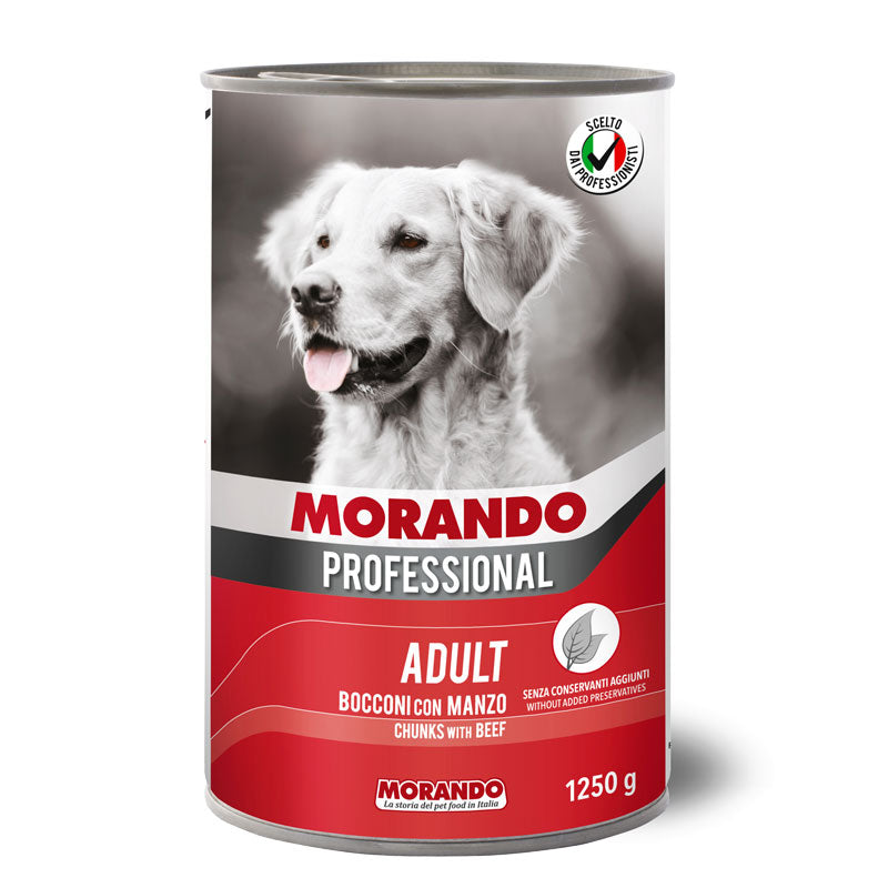Morando Professional – Migliorcane Adult Chunks with Beef 1250g