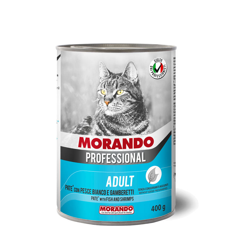 Morando Professional – Migliorgatto Adult Paté with White Fish and Shrimp – 400 g