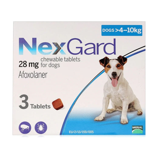 NexGard Chew for Medium Dogs 4–10 kg (3 Chews) pack front