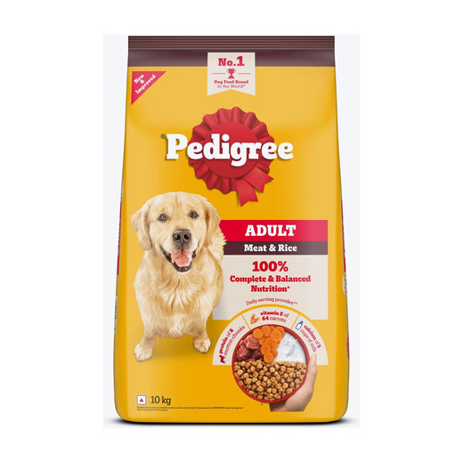 PEDIGREE Adult Meat & Rice Dry Food 10 kg pack front