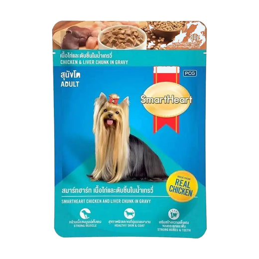 SmartHeart Adult Chicken Pouch – 80g pack front