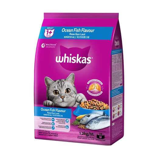 WHISKAS® Adult Ocean Fish Dry Food - 1.2 kg pack front