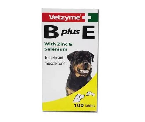 Vetzyme B + E Vitamins - 100 Tablets pack front