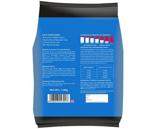 Drools Adult Cat Food Tuna & Salmon 1.2Kg