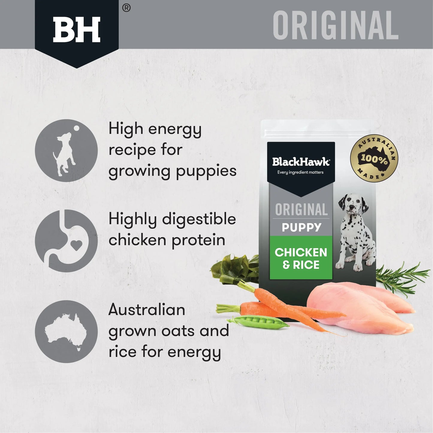 BlackHawk Puppy - Chicken & Rice 20Kg