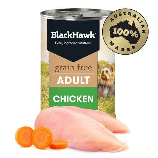 Black Hawk Grain Free Chicken 12 X 400G Cans Dogs product photo