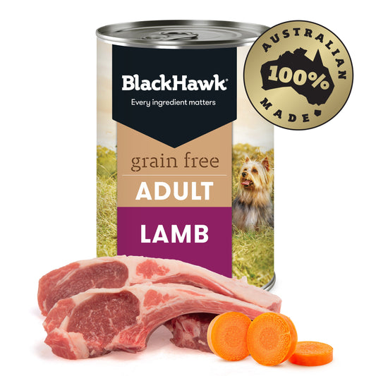 Black Hawk Grain Free Lamb 12 X 400G Cans Dogs product photo