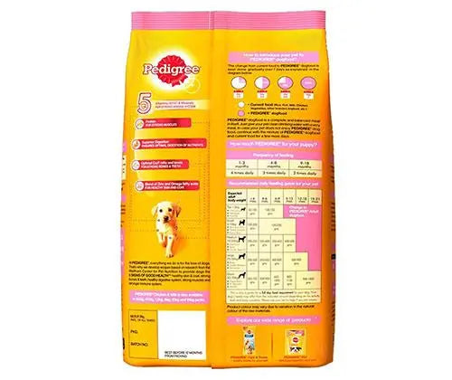 PEDIGREE® Puppy Chicken and Milk Dry Food – 10 kg pack front