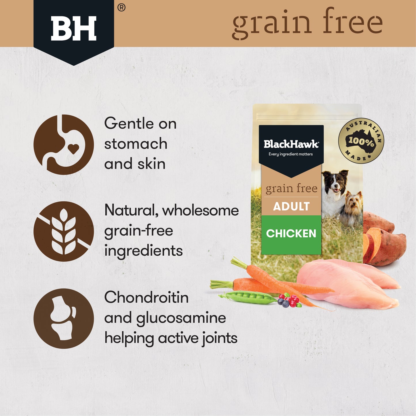 Black Hawk Adult Grain Free Chicken 7Kg product photo