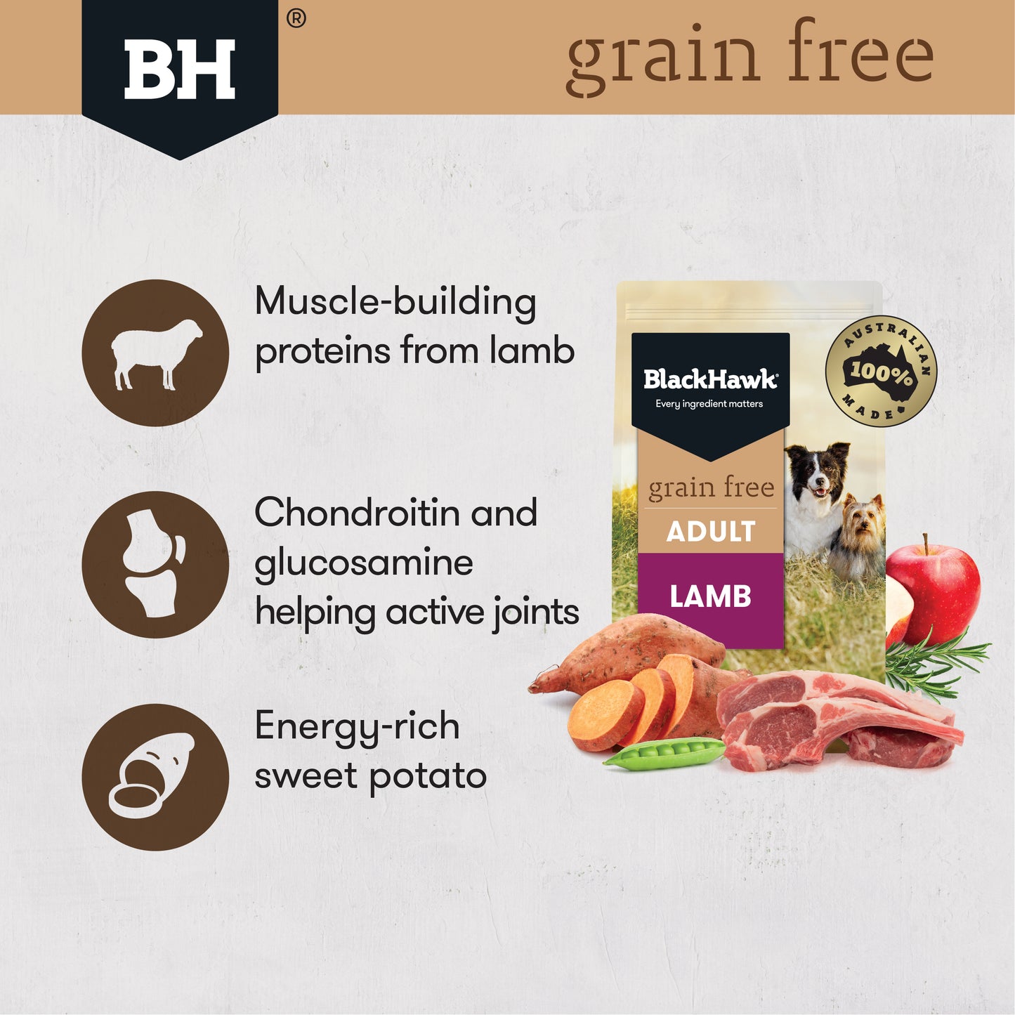 Black Hawk Adult Grain Free Lamb 7Kg product photo