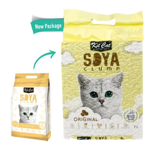 Kit Cat Soya Clump Original 100% Natural Soybean Cat Litter 7L pack front