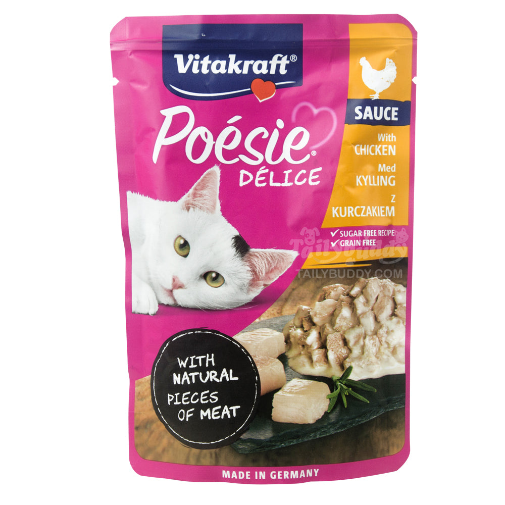 Vitakraft Poésie Délice - Chicken in Sauce 85g pack front