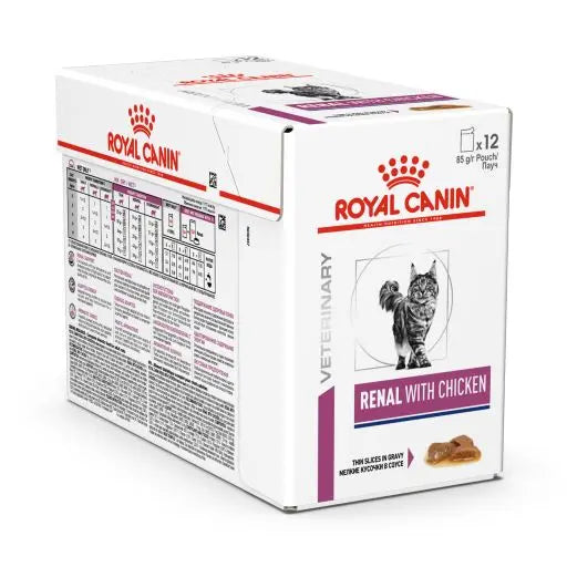 Royal Canin Renal with Chicken – Wet Cat Food 85g × 12