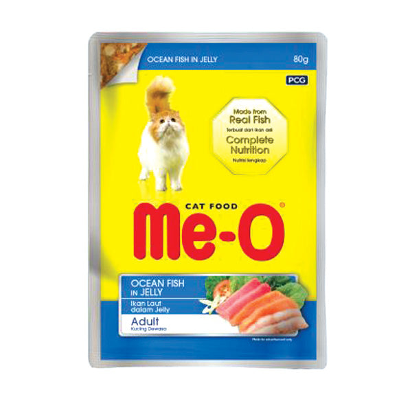 Me‑O Ocean Fish in Jelly Pouch for Cats – 80 g × 12 Pouches