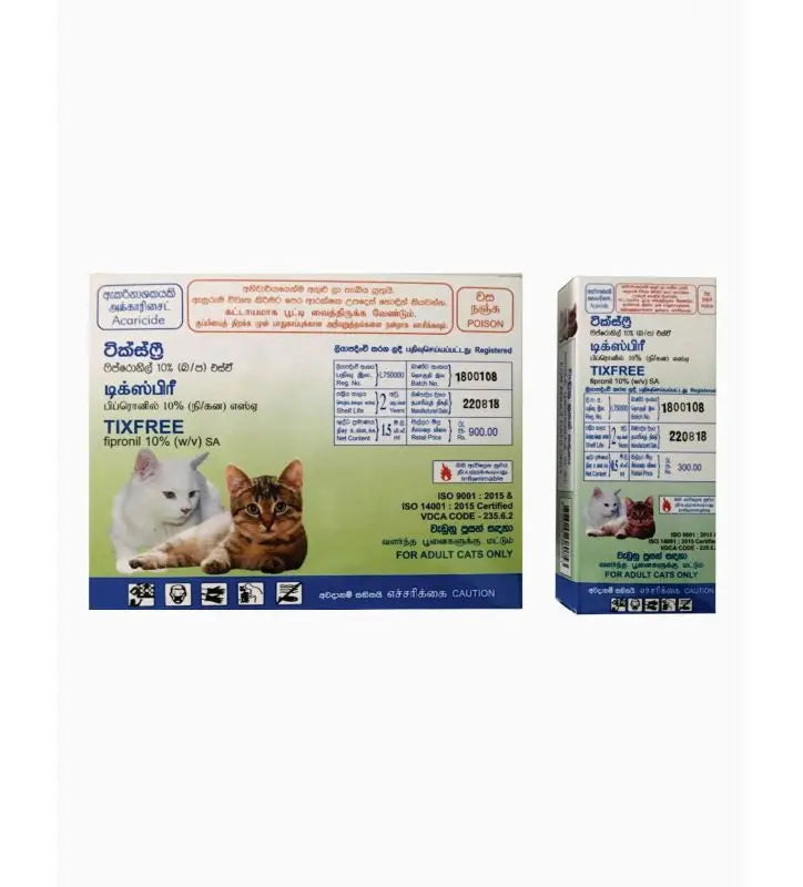 TixFree Spot On – Adult Cat (3 Doses)