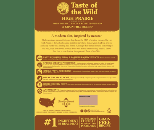 Taste Of the Wild (TOW) Bison Adult 12.2kg pack front