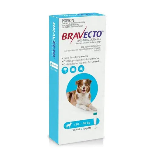 Bravecto Chew for Dogs 20–40 kg (1000 mg) – 1 Tablet