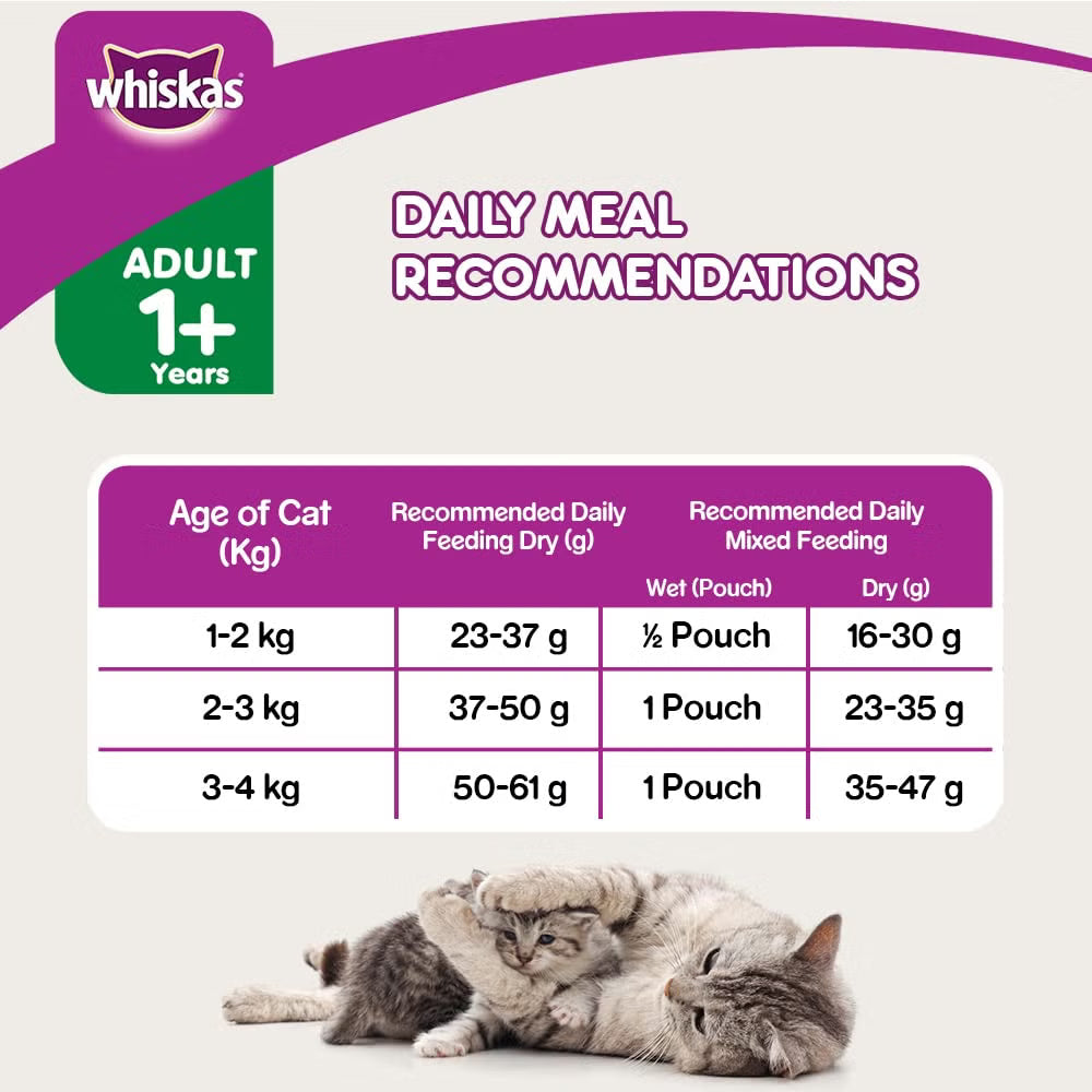 WHISKAS® Adult Tuna Feast Dry Food – 1.2 kg pack front