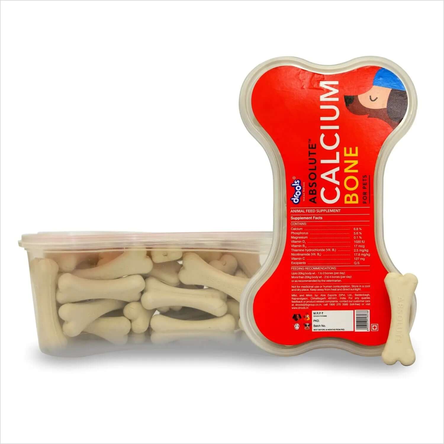 Drools Absolute Calcium Bone Jar – 40 Pieces (600 g)