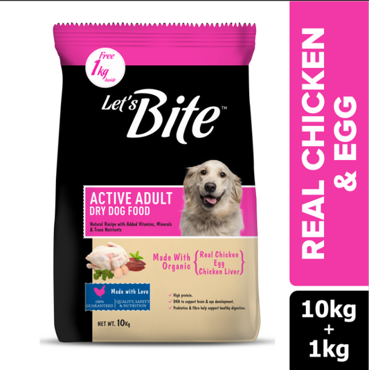 Let's Bite Active Adult Dog Food – 10kg