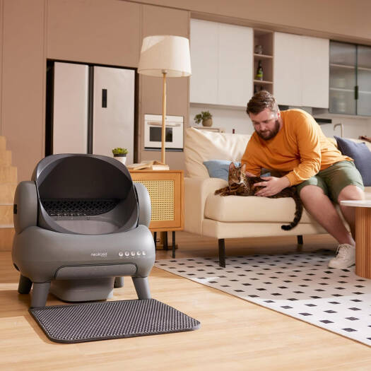Neakasa M1 Open-Top Self-Cleaning Cat Litter Box (Gray)
