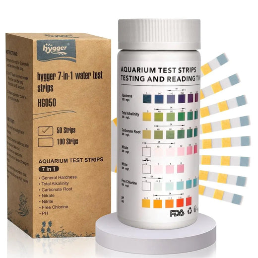 Hygger 8‑in‑1 Aquarium Water Test Strips (50 pcs)