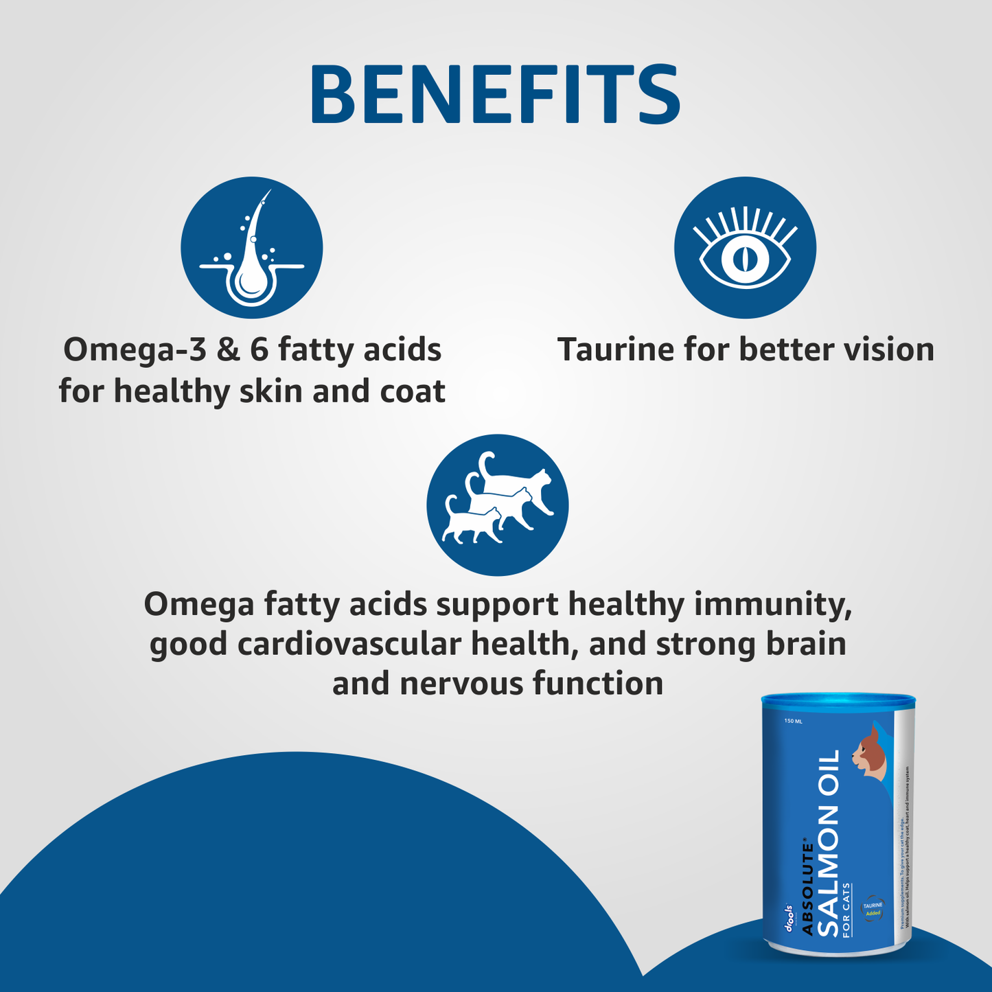 Drools Absolute Salmon Oil Syrup for Cats – 150 ml