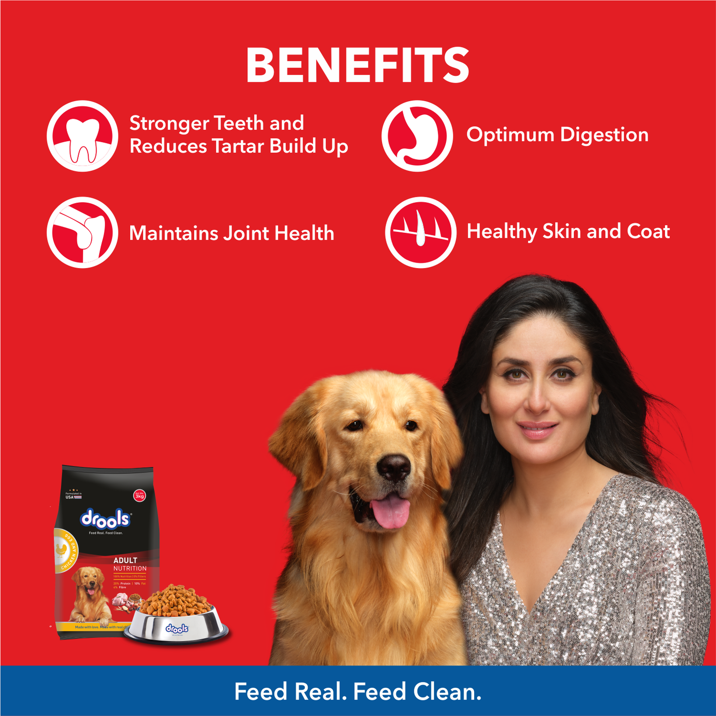 Drools Chicken and Egg Adult Dog Food – 3kg + Free 1.2kg