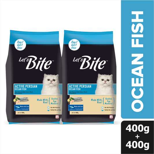 Let's Bite Active Persian Ocean Fish Dry Cat Food – 800 g (400 g × 2)