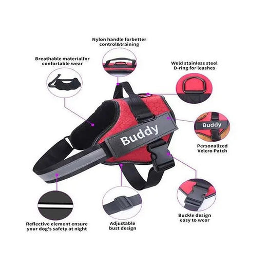 Medium Dog Harness with Padding and Reflective