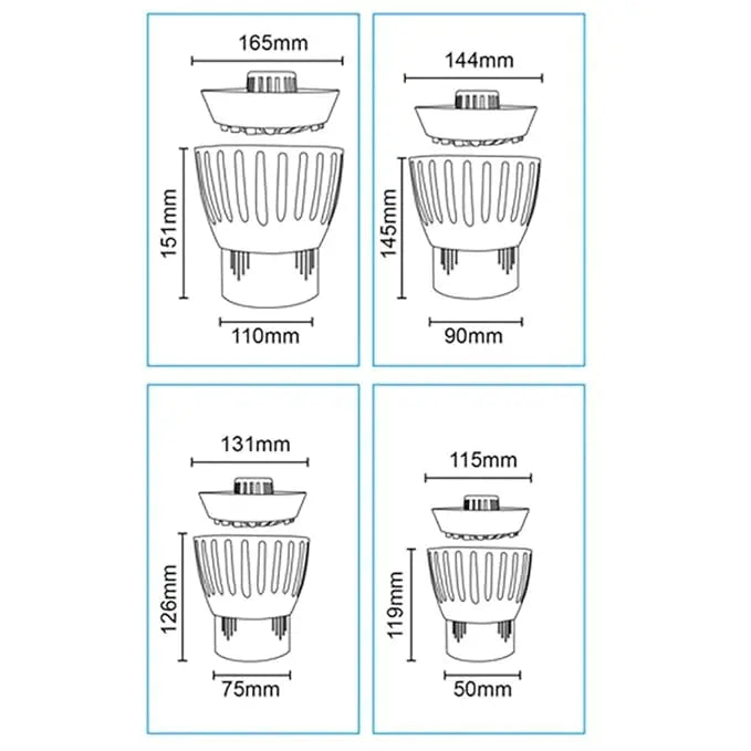 Nishikigoi RS SURFACE SKIMMER pond bottom drain — side view